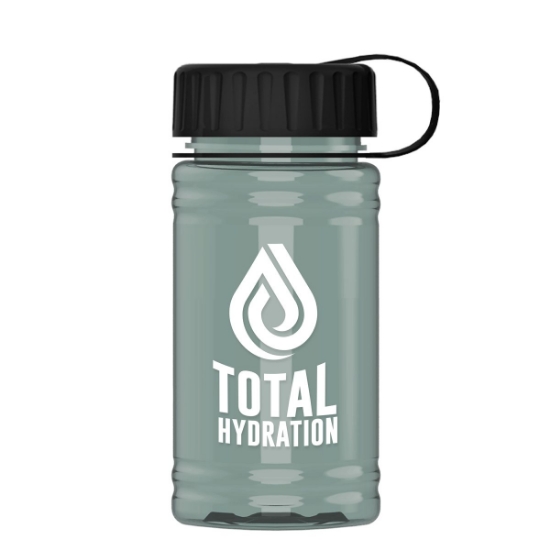 Garyline® Mini RPET Bottle with Tethered Lid - 16 oz. - Glacier Blue