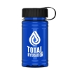 Garyline® Mini RPET Bottle with Tethered Lid - 16 oz. - Translucent Blue