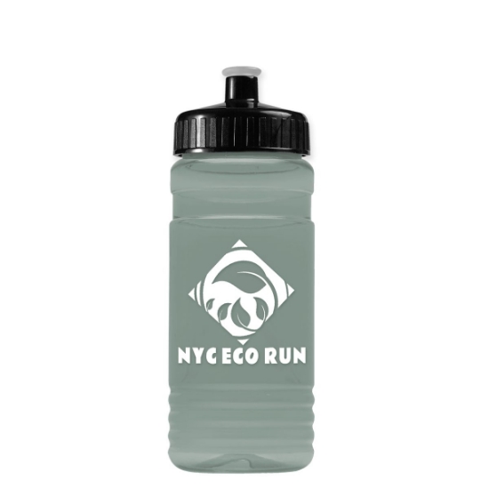 Garyline® RPET Bottle with Push-Pull Lid - 20 oz. - Glacier Blue