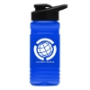 Garyline® RPET Bottle with Drink-Thru Lid - 20 oz. - Translucent Blue