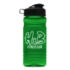 Garyline® RPET Bottle with Flip Lid - 20 oz. - Translucent Green