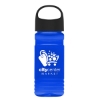 Garyline® RPET Bottle with Oval Crest Lid - 20 oz. - Translucent Blue