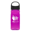 Garyline® RPET Bottle with Oval Crest Lid - 20 oz. - Translucent Hot Pink