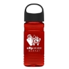 Garyline® RPET Bottle with Oval Crest Lid - 20 oz. - Translucent Red