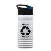 Garyline® RPET Bottle with Pop-Up Lid - 20 oz. - White