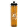 Garyline® Slim Fit RPET Bottle with Push-Pull Lid - 24 oz. - Translucent Orange