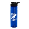 Garyline® Slim Fit RPET Bottle with Drink-Thru Lid - 24 oz. - Translucent Blue