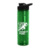 Garyline® Slim Fit RPET Bottle with Drink-Thru Lid - 24 oz. - Translucent Green