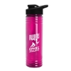 Garyline® Slim Fit RPET Bottle with Drink-Thru Lid - 24 oz. - Translucent Hot Pink
