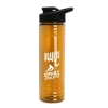 Garyline® Slim Fit RPET Bottle with Drink-Thru Lid - 24 oz. - Translucent Orange