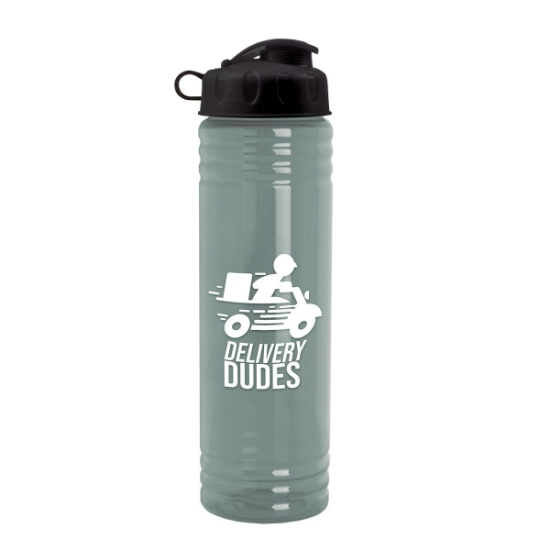 Garyline® Slim Fit RPET Bottle with Flip Lid - 24 oz. - Glacier Blue
