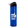 Garyline® Slim Fit RPET Bottle with Flip Lid - 24 oz. - Translucent Blue