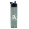 24 Oz. Slim Fit Upcycle Rpet Bottle w/Flip Straw Lid - Glacier Blue
