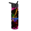 24 Oz. Slim Fit Upcycle Rpet Bottle w/Flip Straw Lid - Translucent Hot Pink