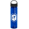 Garyline® Slim Fit RPET Bottle with Oval Crest Lid - 24 oz. - Translucent Blue