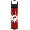 Garyline® Slim Fit RPET Bottle with Oval Crest Lid - 24 oz. - Translucent Red