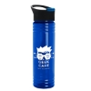Garyline® Slim Fit RPET Bottle with Pop-Up Lid - 24 oz. - Translucent Blue