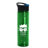 Garyline® Slim Fit RPET Bottle with Pop-Up Lid - 24 oz. - Translucent Green