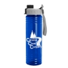 Garyline® Slim Fit RPET Bottle with Quick-Snap Lid - 24 oz. - Translucent Blue