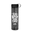 Garyline® Slim Fit RPET Bottle with Tethered Lid - 24 oz. - Smoke