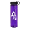 Garyline® Slim Fit RPET Bottle with Tethered Lid - 24 oz. - Translucent Violet