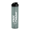 Garyline® Slim Fit RPET Bottle with Flip-Top Lid - 24 oz. - Glacier Blue