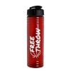 Garyline® Slim Fit RPET Bottle with Flip-Top Lid - 24 oz. - Translucent Red