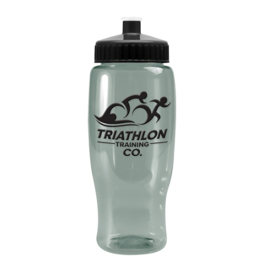 Garyline® Poly+ Recycled Bottle with Push-Pull Lid - 27 oz. - Glacier Blue