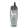 Garyline® Poly+ Recycled Bottle with Ring-Straw Lid - 27 oz. - Glacier Blue