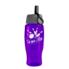 Garyline® Poly+ Recycled Bottle with Ring-Straw Lid - 27 oz. - Translucent Violet