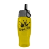 Garyline® Poly+ Recycled Bottle with Ring-Straw Lid - 27 oz. - Translucent Yellow