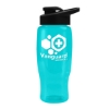 UpCycle Poly-Pure 27 oz. Transparent Bottle with Drink Thru Lid - Translucent Teal