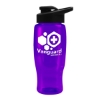 UpCycle Poly-Pure 27 oz. Transparent Bottle with Drink Thru Lid - Translucent Violet