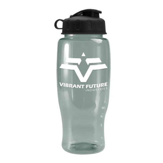 Garyline® Poly+ Recycled Bottle with Flip Lid - 27 oz. - Glacier Blue