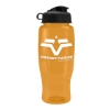 Garyline® Poly+ Recycled Bottle with Flip Lid - 27 oz. - Translucent Orange