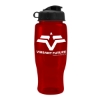 Garyline® Poly+ Recycled Bottle with Flip Lid - 27 oz. - Translucent Red