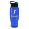 Garyline® Poly+ Recycled Bottle with Pop-Up Lid - 27 oz. - Translucent Blue