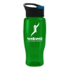 Garyline® Poly+ Recycled Bottle with Pop-Up Lid - 27 oz. - Translucent Green