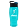 Garyline® Poly+ Recycled Bottle with Pop-Up Lid - 27 oz. - Translucent Teal