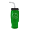 Garyline® Poly+ Recycled Bottle with Straw Lid - 27 oz. - Translucent Green