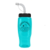 Garyline® Poly+ Recycled Bottle with Straw Lid - 27 oz. - Translucent Teal