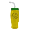Garyline® Poly+ Recycled Bottle with Straw Lid - 27 oz. - Translucent Yellow