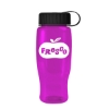 Garyline® Poly+ Recycled Bottle with Tethered Lid - 27 oz. - Translucent Hot Pink