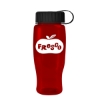 Garyline® Poly+ Recycled Bottle with Tethered Lid - 27 oz. - Translucent Red