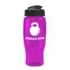 Garyline® Poly+ Recycled Bottle with Flip-Top Lid - 27 oz. - Translucent Hot Pink