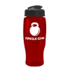 Garyline® Poly+ Recycled Bottle with Flip-Top Lid - 27 oz. - Translucent Red