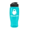 Garyline® Poly+ Recycled Bottle with Flip-Top Lid - 27 oz. - Translucent Teal