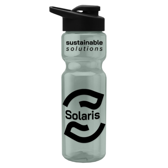 UpCycle - 28 Oz. Champion Transparent Sports Bottle with Drink Thru Lid - Glacier Blue