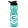 UpCycle - 28 Oz. Champion Transparent Sports Bottle with Drink Thru Lid - Translucent Teal