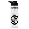 UpCycle - 28 Oz. Champion Transparent Sports Bottle with Drink Thru Lid - White